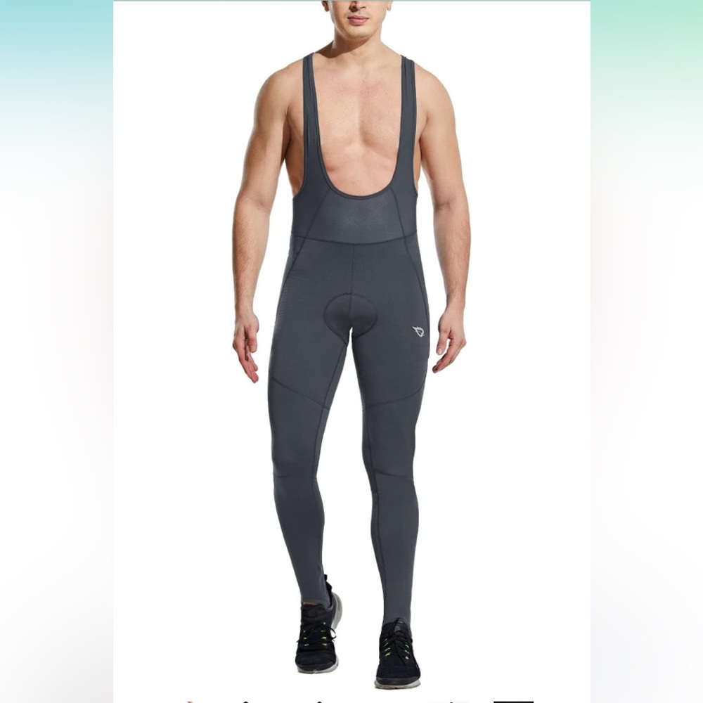 NWT Baleaf Men’s Fleece Lined Cycling Bib Pants - Picture 1 of 16
